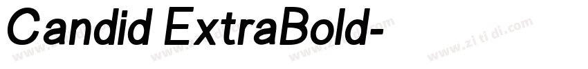 Candid ExtraBold字体转换